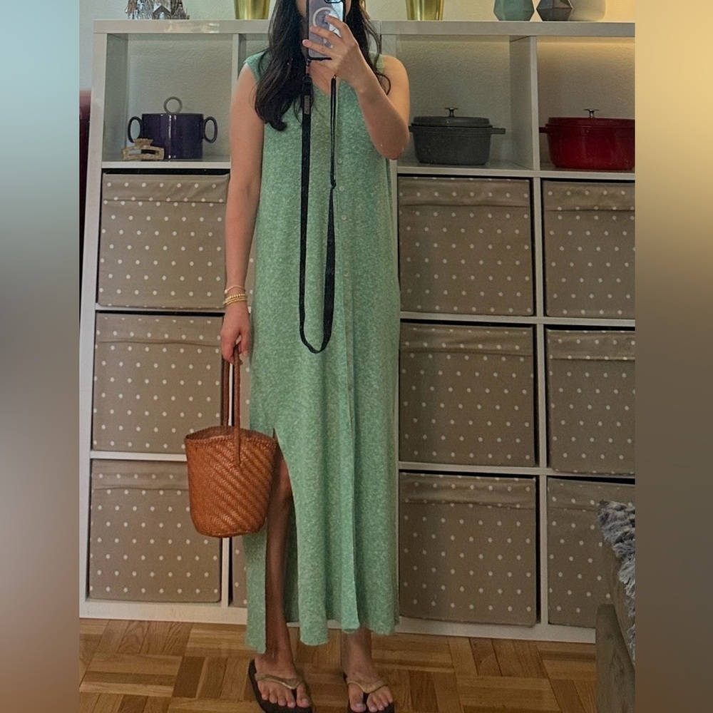 Zara Sleeveless Mint Green Maxi Dress
